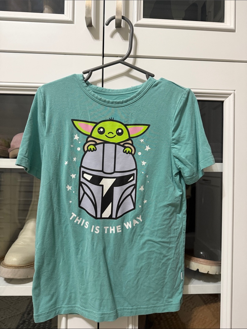 Little Sleepies Teal Kids' Short Sleeve Baby Yoda